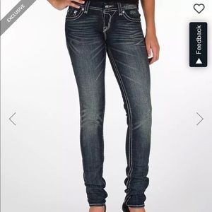 Gently used, no missing stones, Rock Revival Lucille Skinny, 34 inch inseam